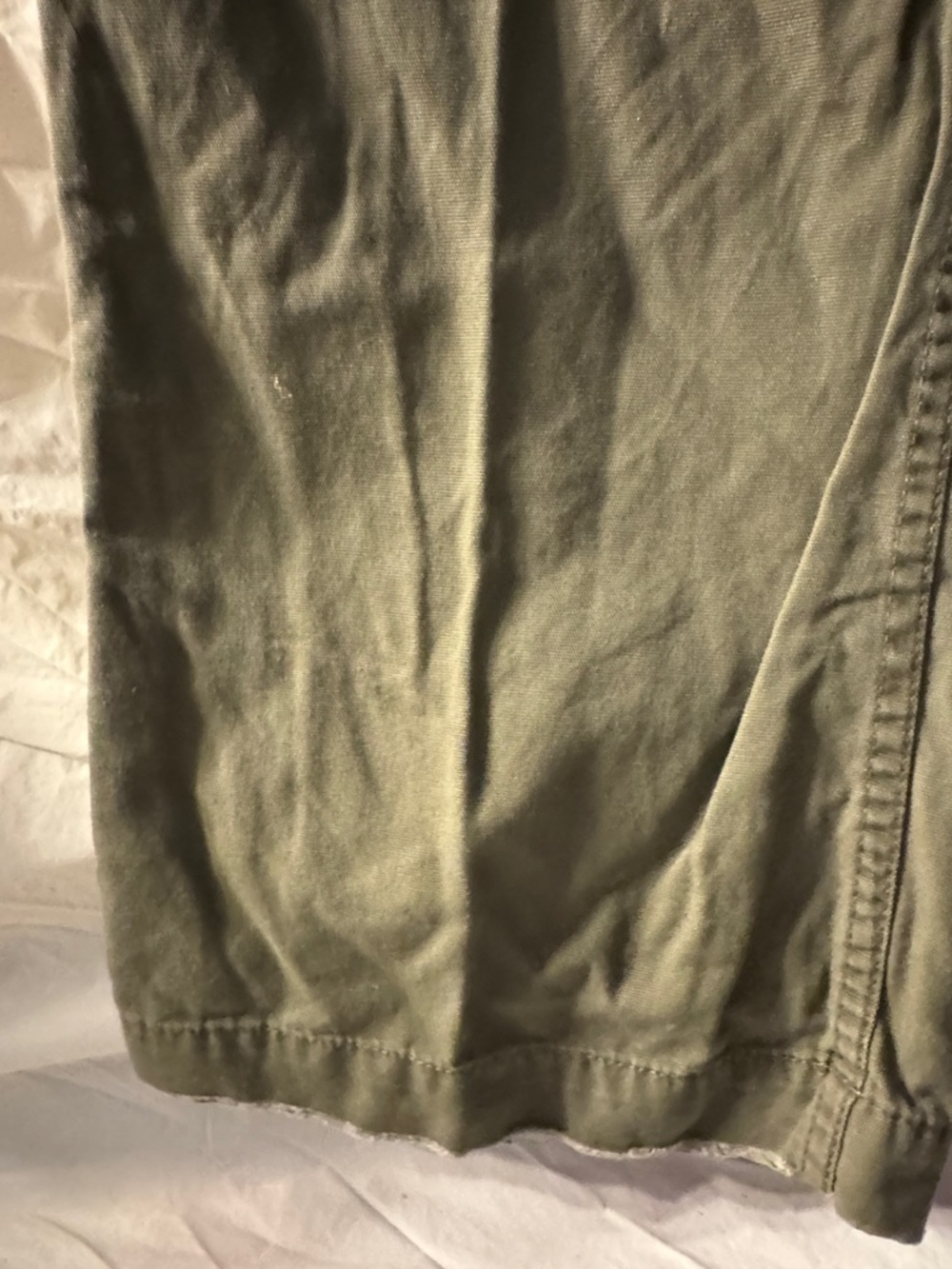 Guess 90’s Y2K Men's Olive Green Button-Fly Destressed Chinos - Picture 8 of 14